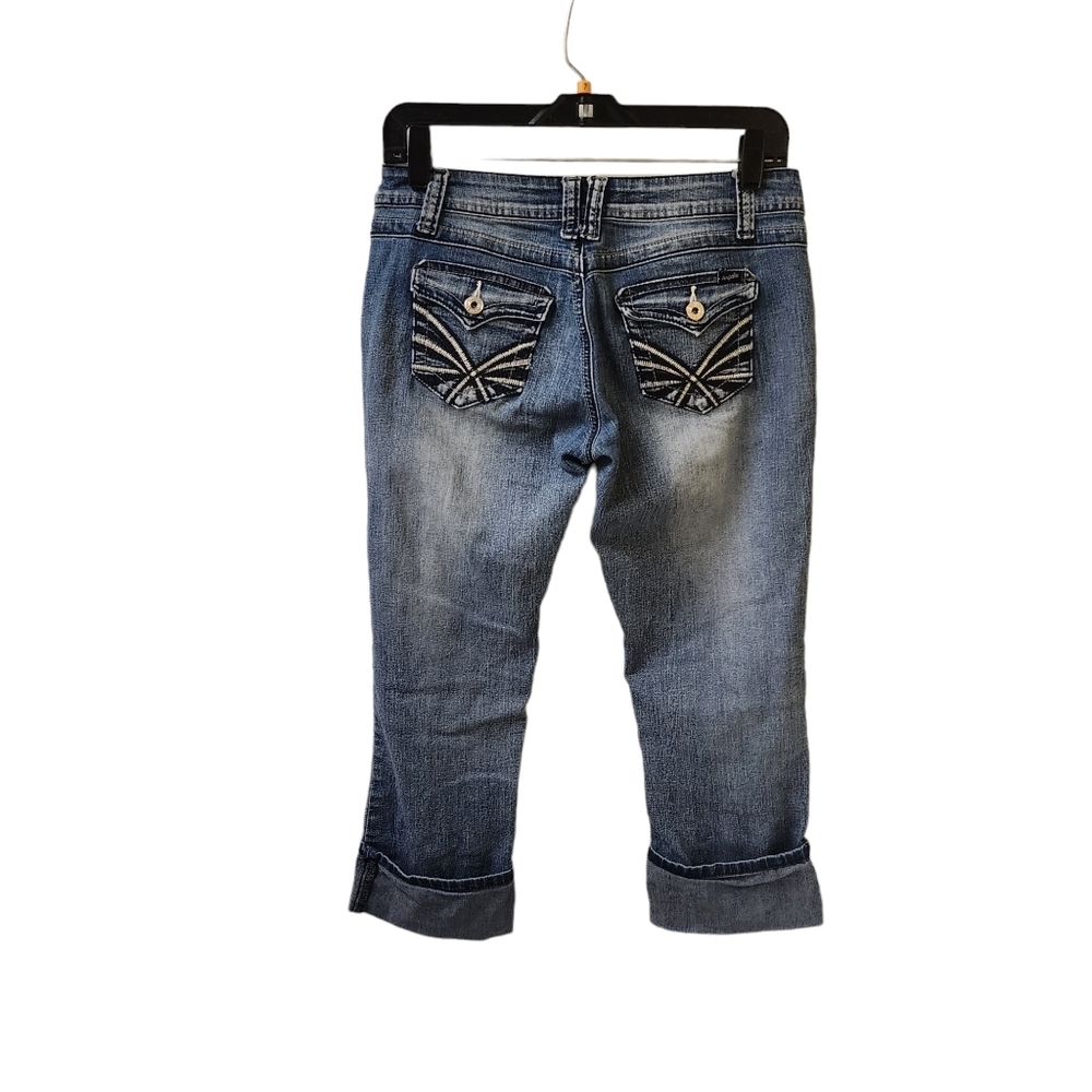 Angels Blue Jean y2k Capris Size 9? - Picture 3 of 4